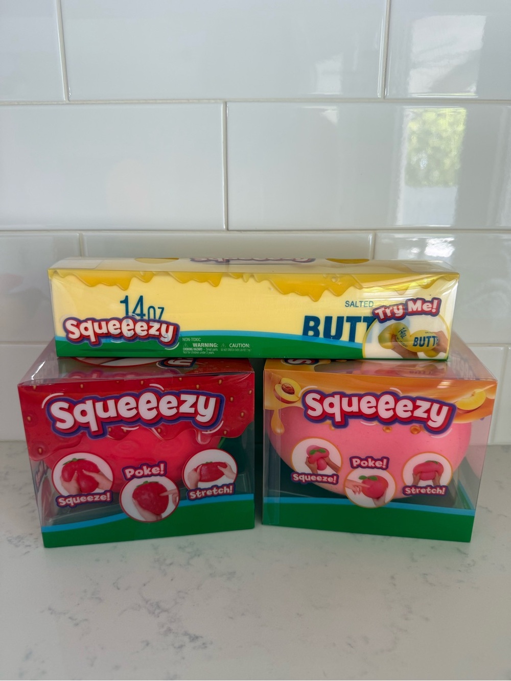 Squeezy Bundle - butter, strawberry, peach.